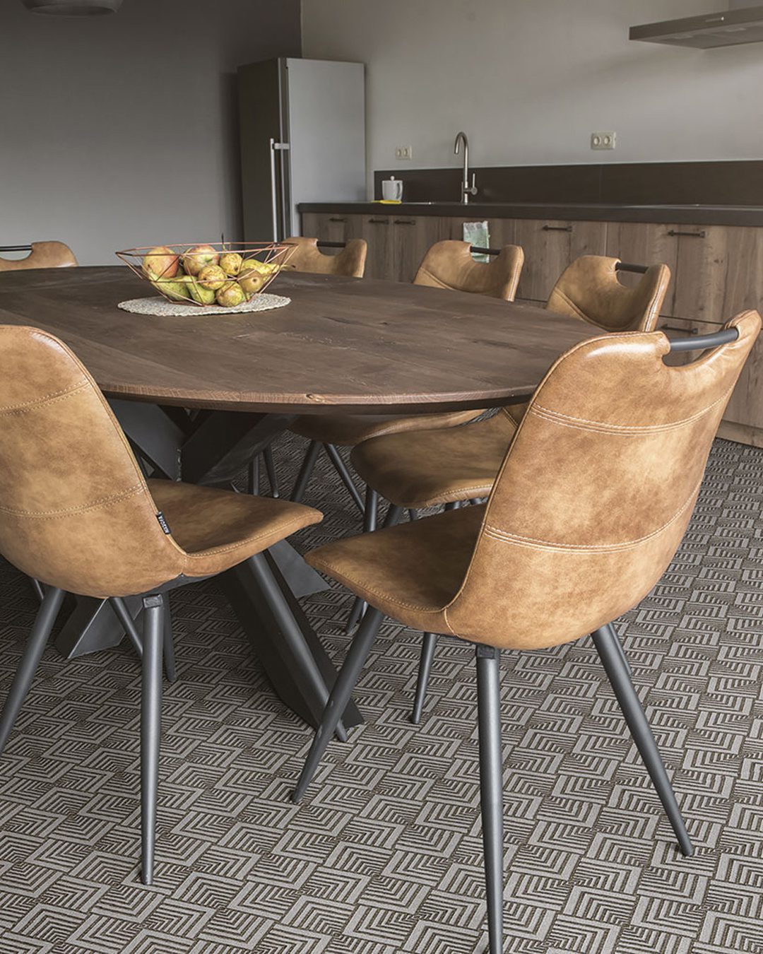 PVC flooring with decoration Carta Da Parati Deco - Inkiostro Bianco - immagine 1