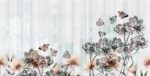 Carta Da Parati Flowerlines - Inkiostro Bianco - immagine 2
