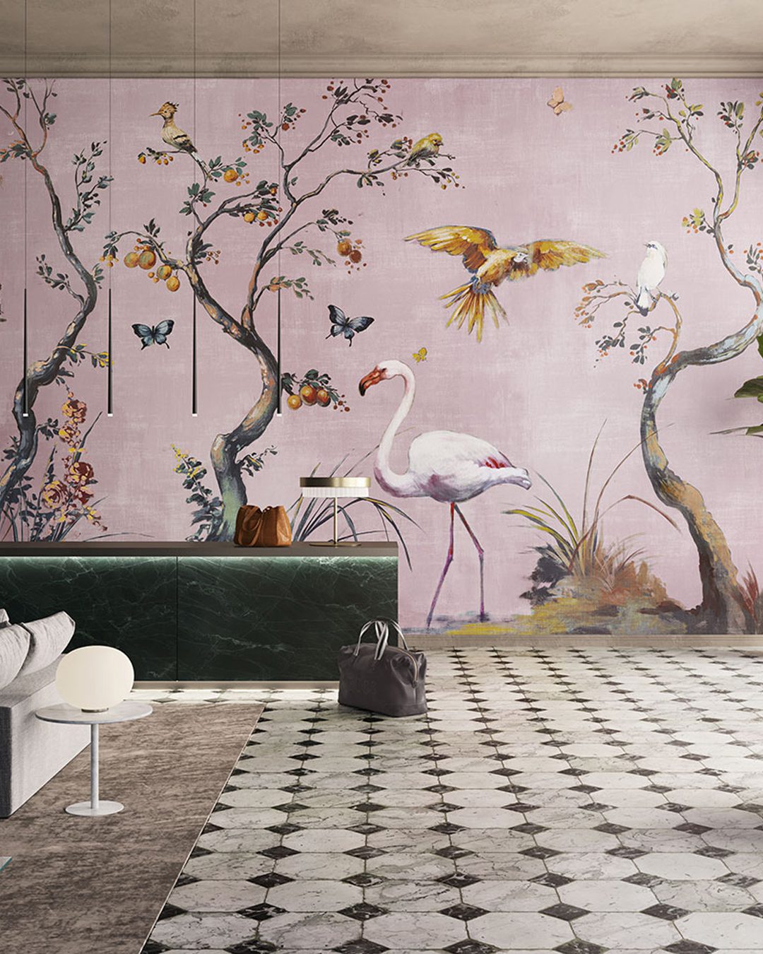 IBIS-ROSA_INKUAHB1903a_AMB Ibis Special Edition Wallpaper- Inkiostro Bianco - immagine 1