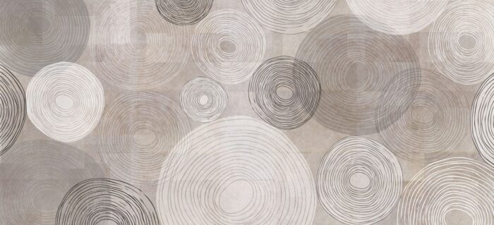 Carta Da Parati Soft Circles - Inkiostro Bianco - immagine 3