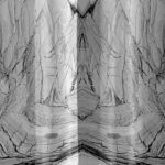 Carta Da Parati Marble Curtain - Inkiostro Bianco - immagine 2