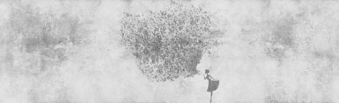 Carta Da Parati Sigh - Inkiostro Bianco - immagine 4