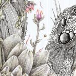 Carta Da Parati Iguanas - Inkiostro Bianco - immagine 3