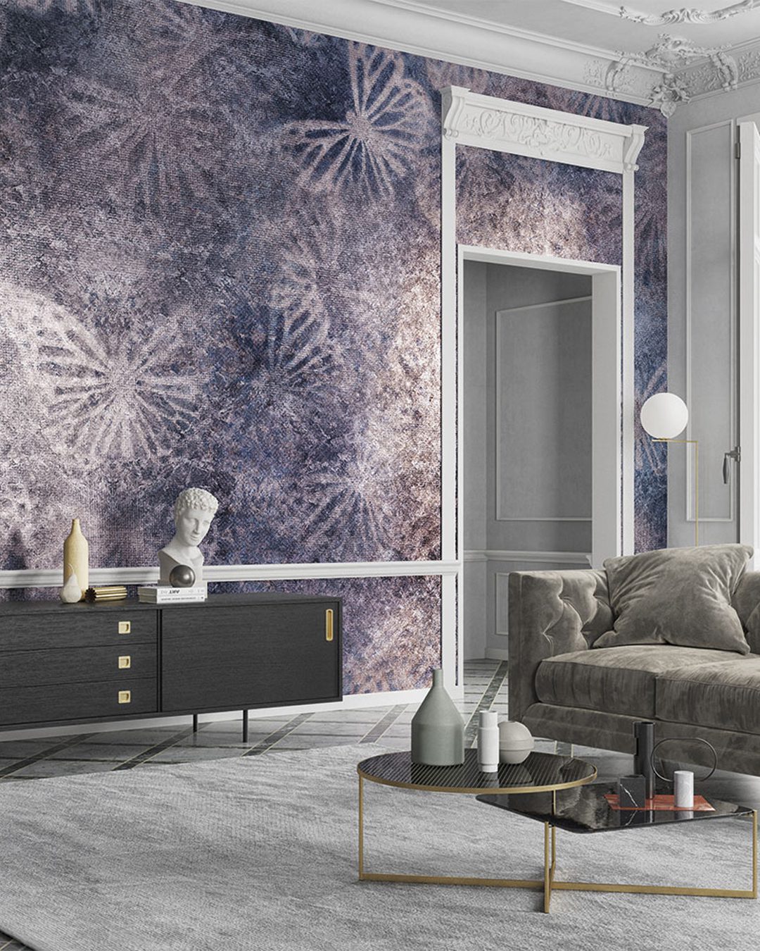 MISTY-FLUTTER_INKBYAW2002_AMB Misty Flutter Wallpaper - Inkiostro Bianco - immagine 1
