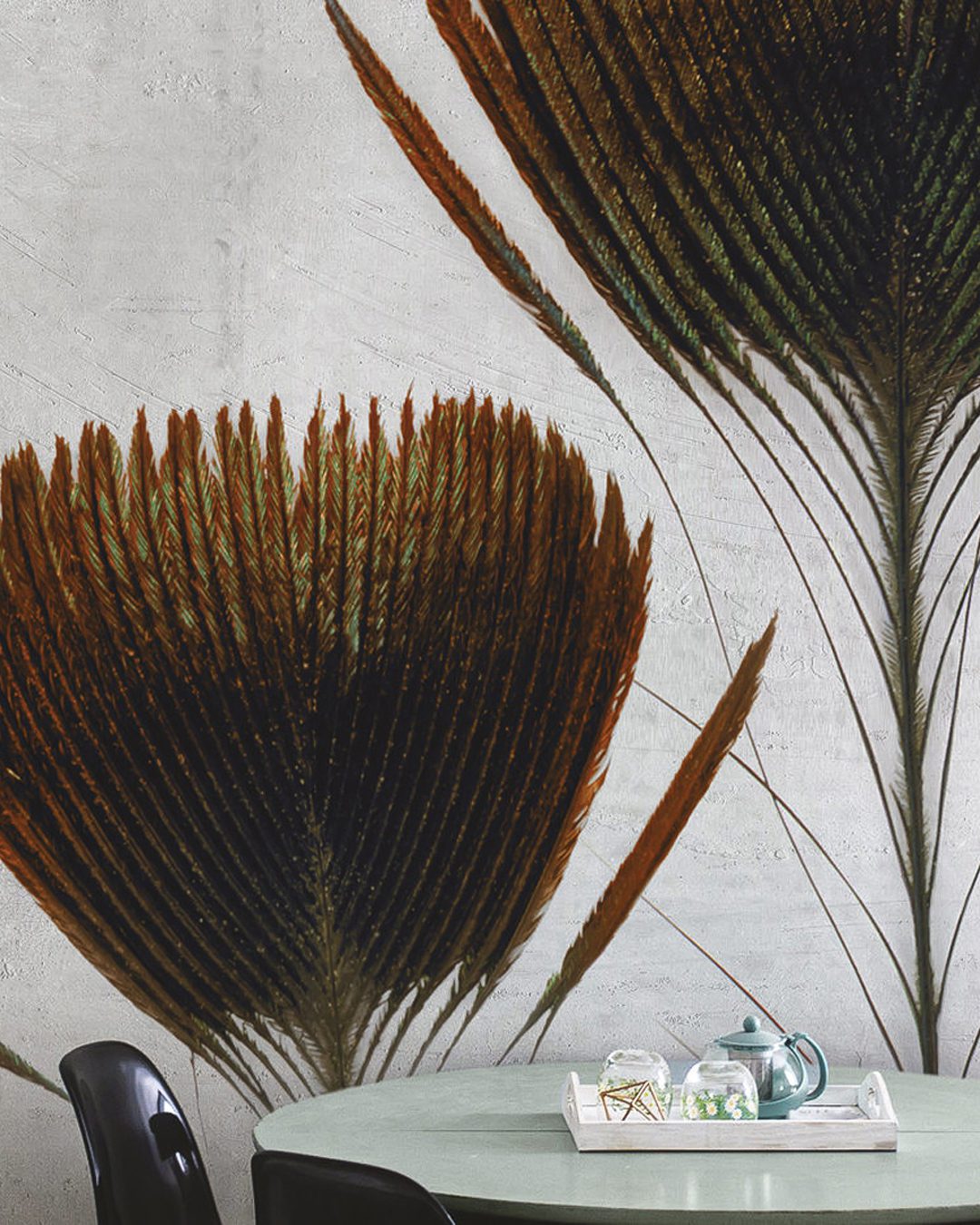 PLUMA_DE_PAVO_2018_AMB Pluma De Pavo 2018 Wallpaper - Inkiostro Bianco - immagine 1