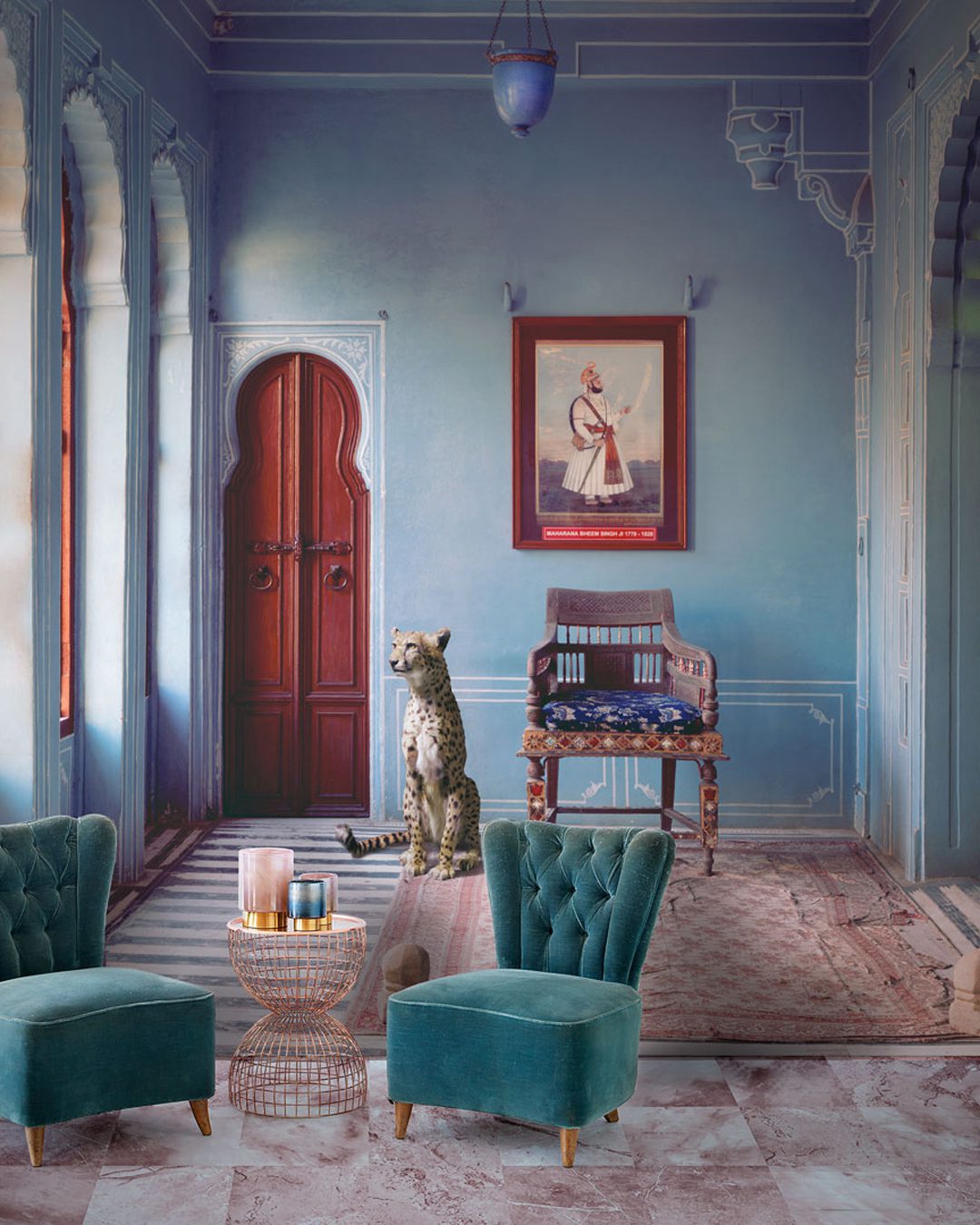 THE-MAHARAJAS-APARTMENT_INKDUYN18_AMB Carta Da Parati Special Edition The Maraja’s Apartment - Inkiostro Bianco - immagine 1