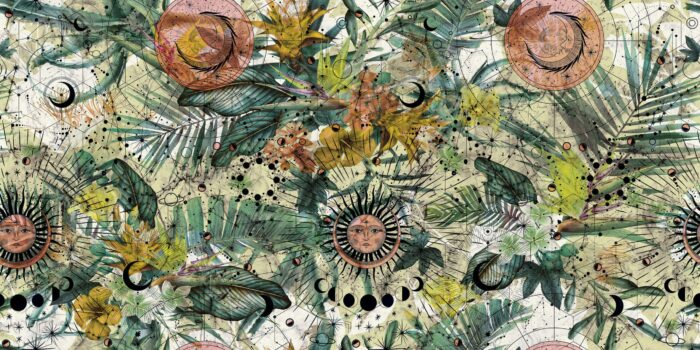 Carta Da Parati Zodiac - Inkiostro Bianco - immagine 3