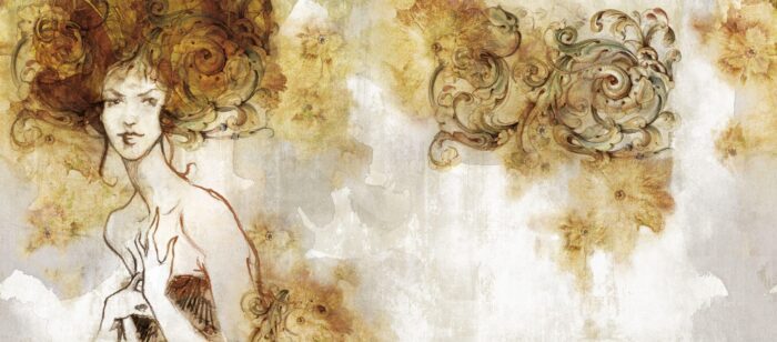 Carta Da Parati Capriccio - Inkiostro Bianco - immagine 2