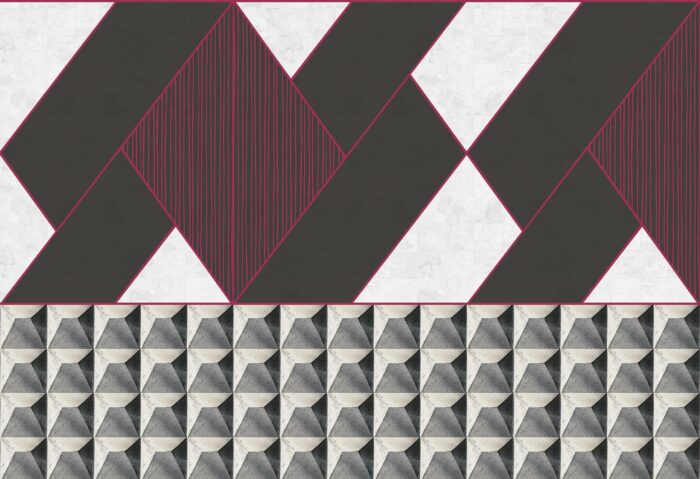 Carta Da Parati Cement Diamonds - Inkiostro Bianco - immagine 3