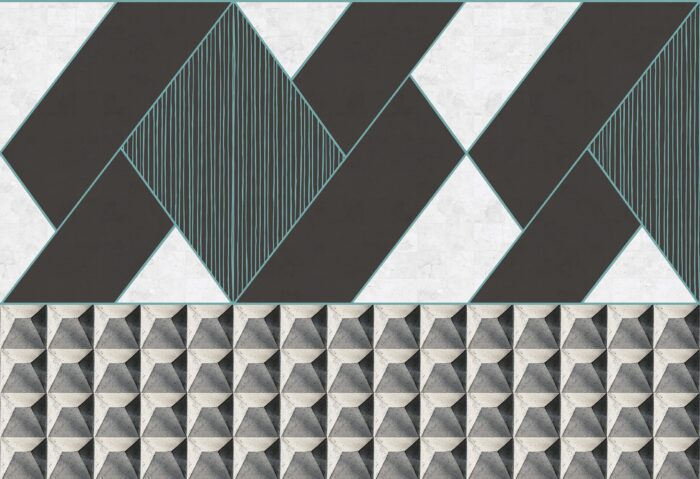 Carta Da Parati Cement Diamonds - Inkiostro Bianco - immagine 2