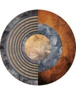 Tappeto Clock 200x200cm IRODAK2202 - Inkiostro Bianco