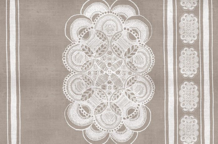 Carta Da Parati Doily - Inkiostro Bianco - immagine 3