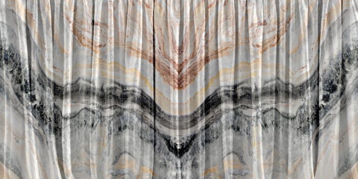 Carta Da Parati Marble Curtain - Inkiostro Bianco - immagine 4