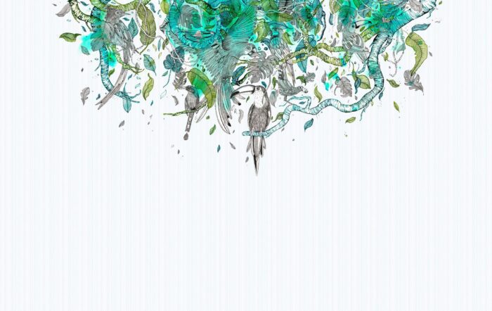 Carta Da Parati Tropic - Inkiostro Bianco - immagine 3
